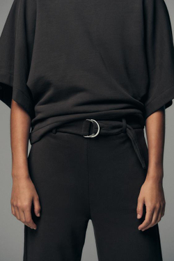 ZARA БРЮКИ В СТИЛЕ РУСТИК С РЕМНЕМ, УГОЛЬНЫЙ