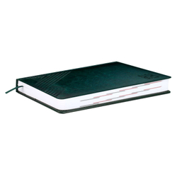 Ежедневник датированный 2026 ESCALADA, А5, 176 л., арт. 70223/ 15 САРИФ ТЁМНО-ЗЕЛЁНЫЙ (кожзам: 146x211 мм, твёрдый переплёт с поролоном, материал обложки: искусственная кожа "Сариф"; декор: блинтовое тиснение; способ крепления блока: ниткошвейный; вн