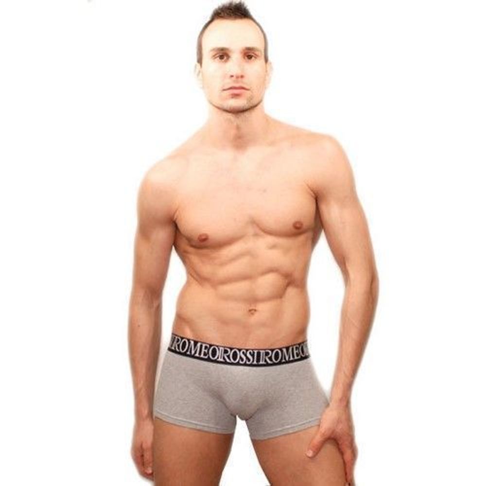 Мужские трусы хипсы серые Romeo Rossi Bik Grey Boxers RR5002-3