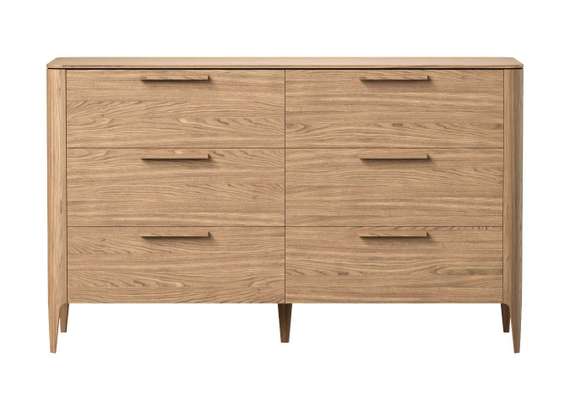 Комод Type oak 6 ящиков ширина 140 см (натуральный дуб)