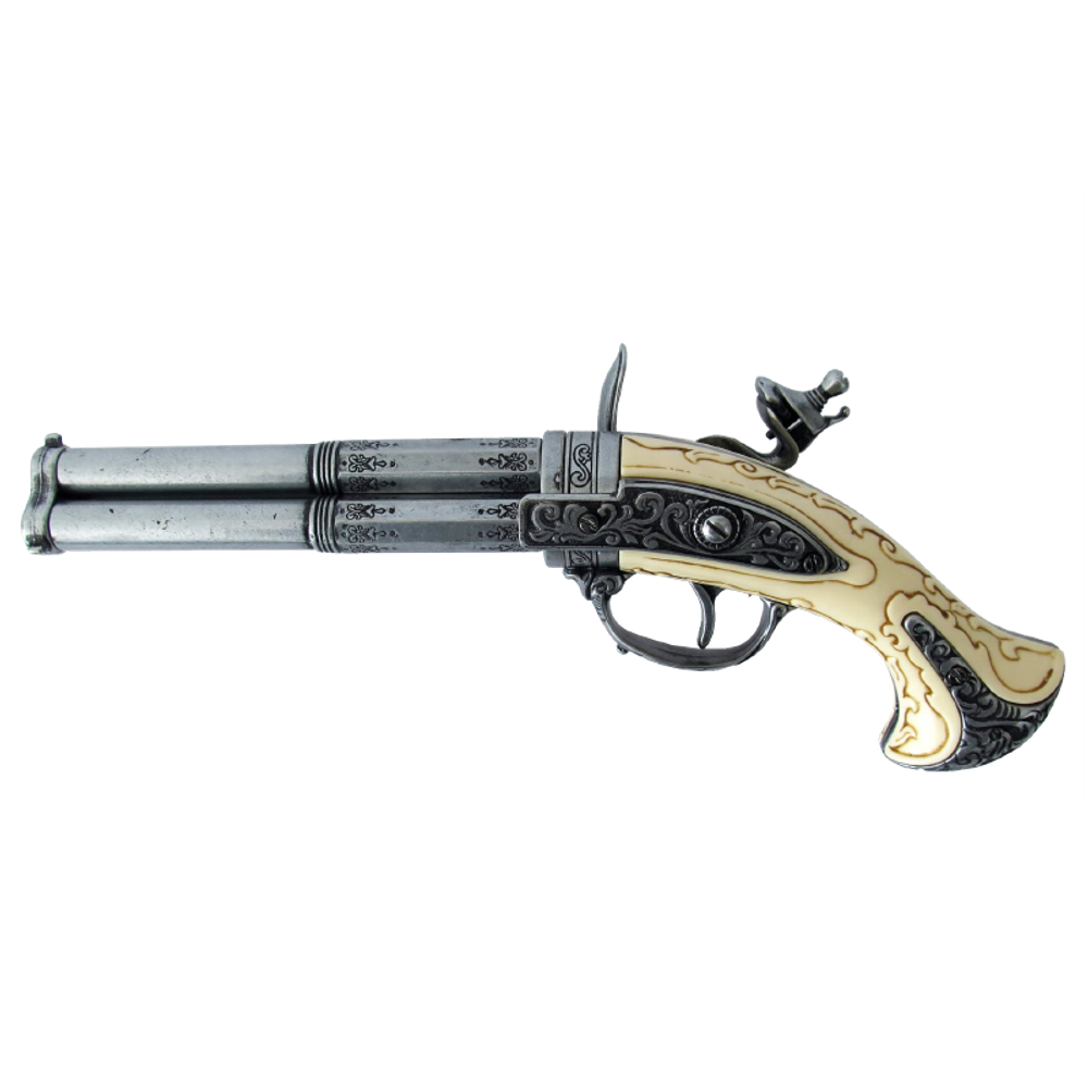 Denix Пистоль 3-х ствольный, системы Флинтлок, Франция 18 в.