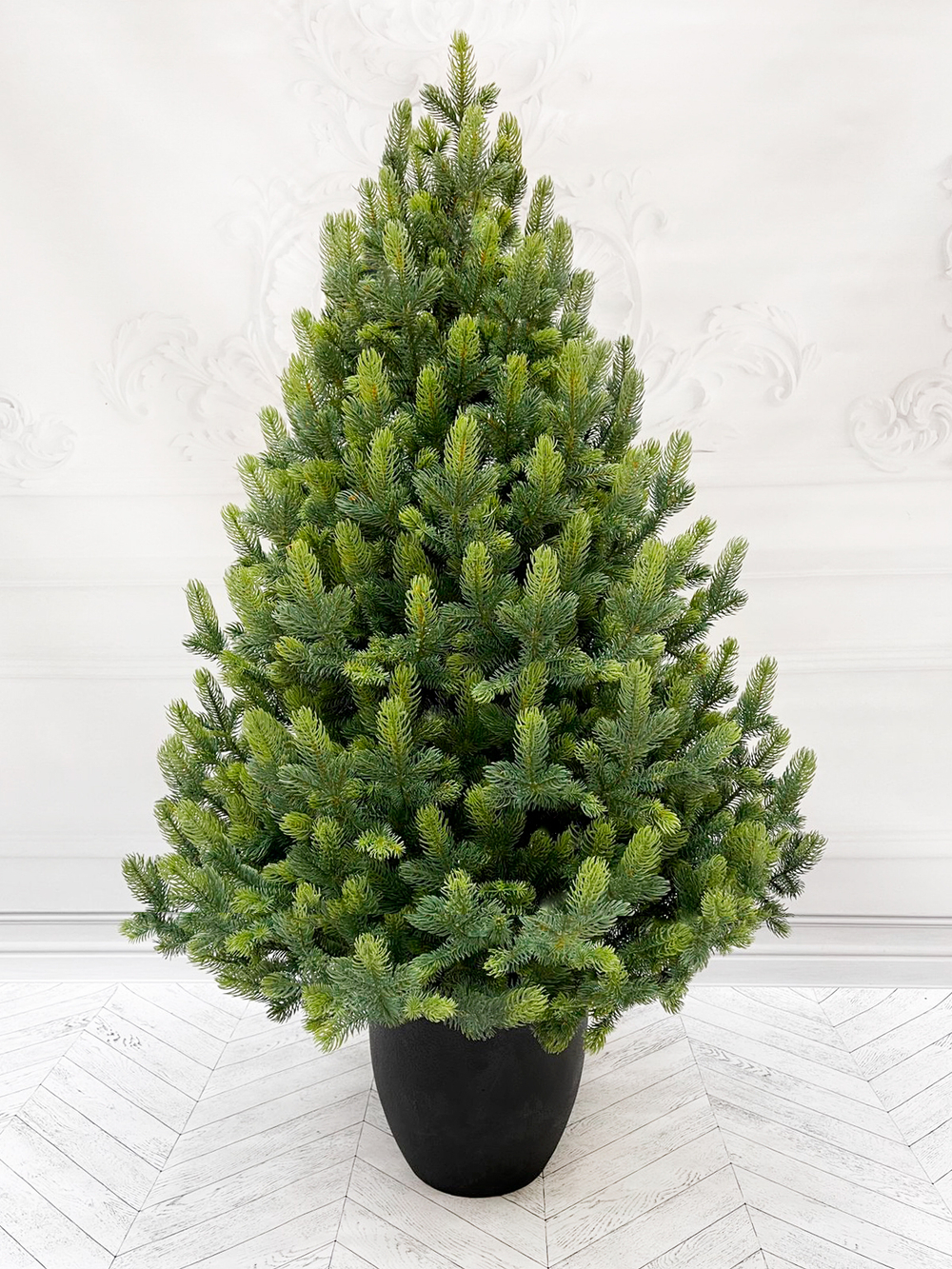 Ель TreeDeLuxe Кремлевская премиум 100% литая 120см в кашпо зеленая