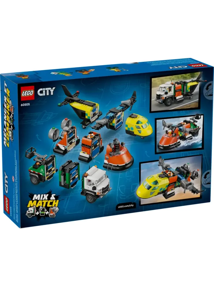 Конструктор City 60505 Самолёт, служебный грузовик и судно