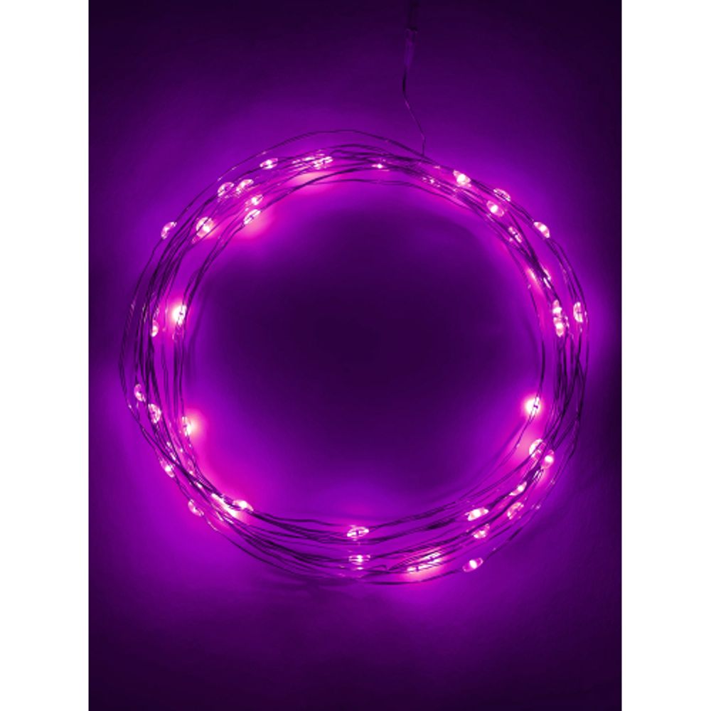 ENIN -5NP ЭРА Гирлянда LED Нить 5 м сиреневый свет, АА | Гирлянды