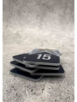 Номерки для ключей акрил 3х5 см