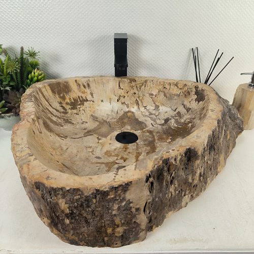 Раковина из окаменелого дерева OD-64779 62*53*16 0177