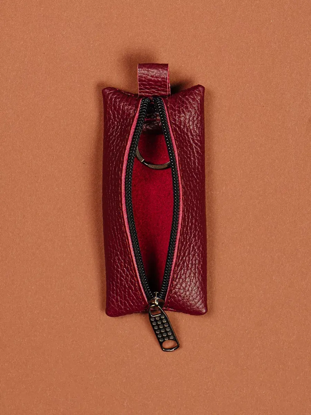 Ключница карманная кожаная