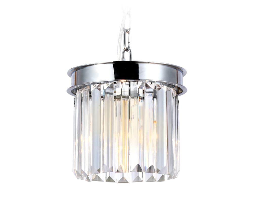 Подвесной светильник с хрусталем TR5101 CH/CL хром/прозрачный E14 max 40W D200*575