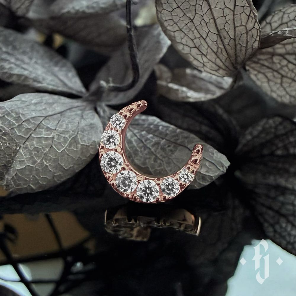 Накрутка "Shine Moon" - Розовое золото - White CZ Накрутка "Shine Moon" - Розовое золото - White CZ
