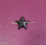 Звезда на погоны рифленая черная большая металл