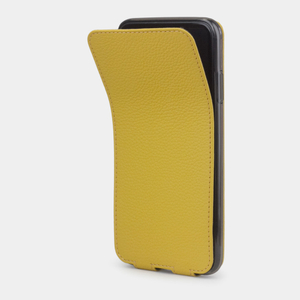 Чехол для iPhone XS Max из натуральной кожи теленка, желтого цвета