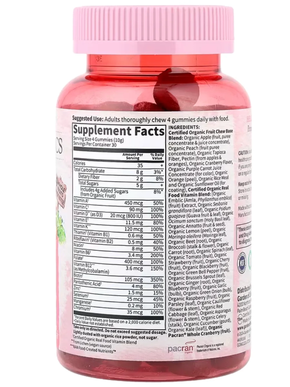 Organics Мультивитамины для женщин 120 жевательных таблеток