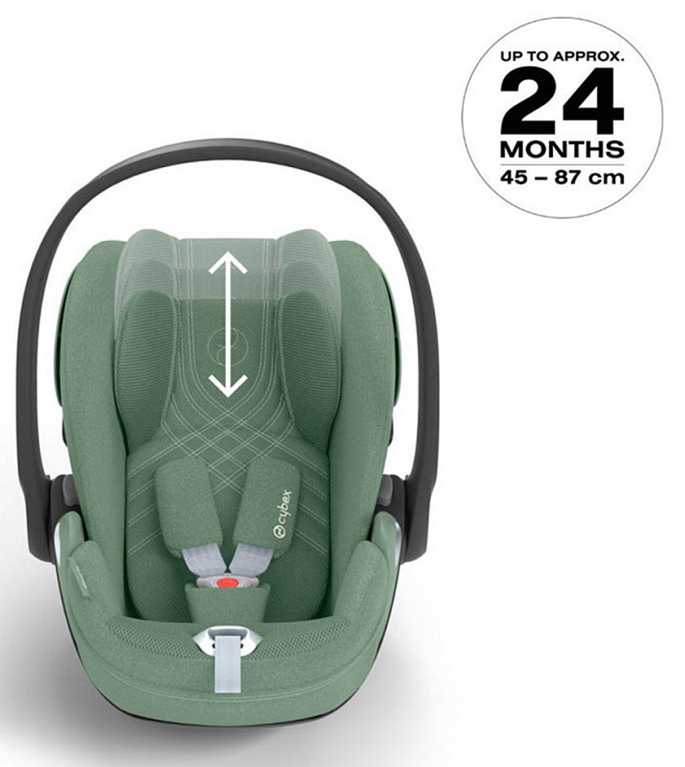 Коляска Cybex Coya Matt Black Frame Cloud T i-Size Leaf Green Plus 2 в 1 Leaf Green с дождевиком