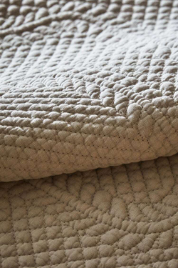 ZARA HOME СТЕГАНАЯ САЛФЕТКА XL, СВЕТЛО-СЕРЫЙ