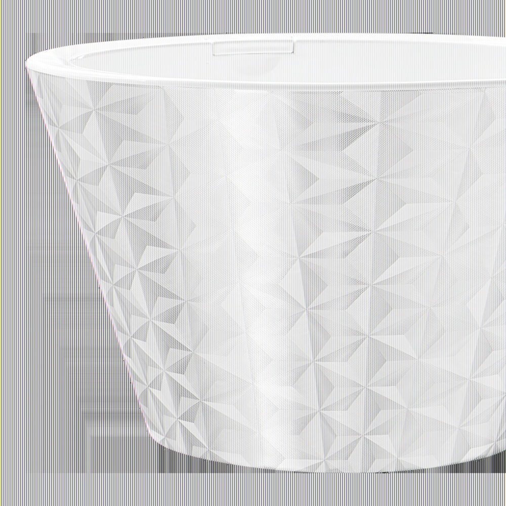 Кашпо для цветов пластиковое 5л d-23 см «Грани» Белый (фольга)