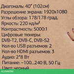 Телевизор LED Starwind 40" SW-LED40SB303