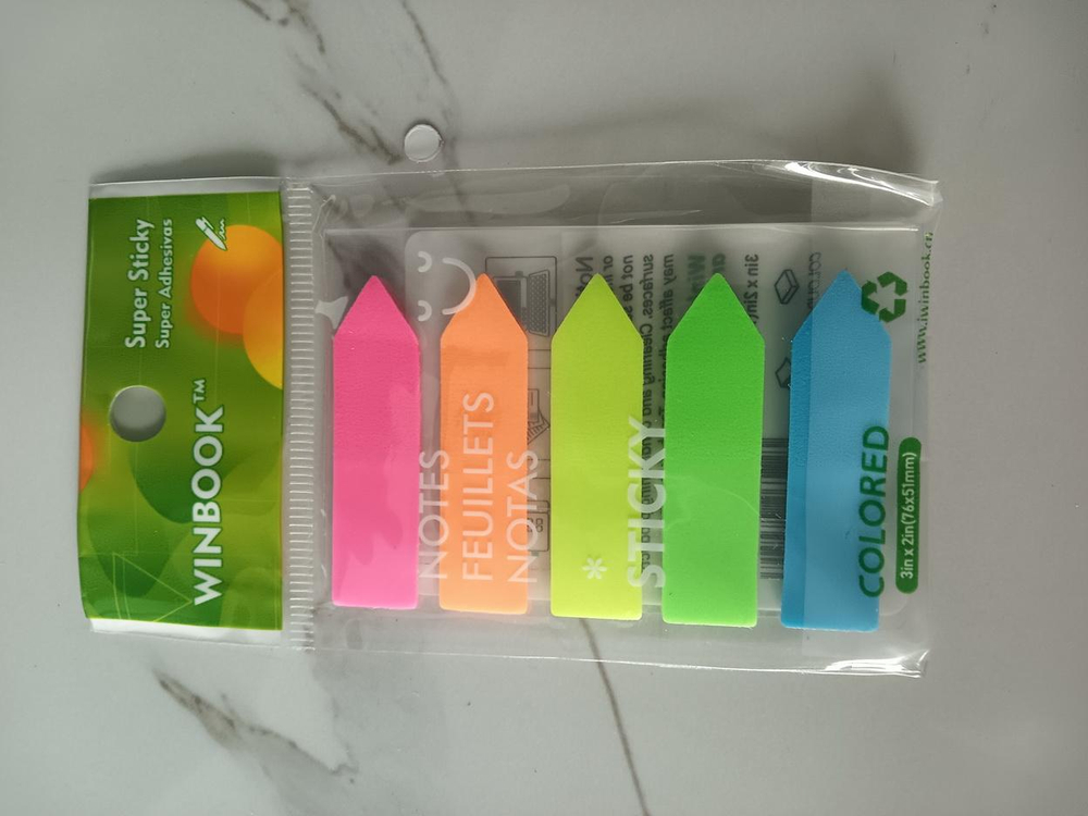 Стикеры пластиковые, стрелки, 5 шт, в пакете с подвесом