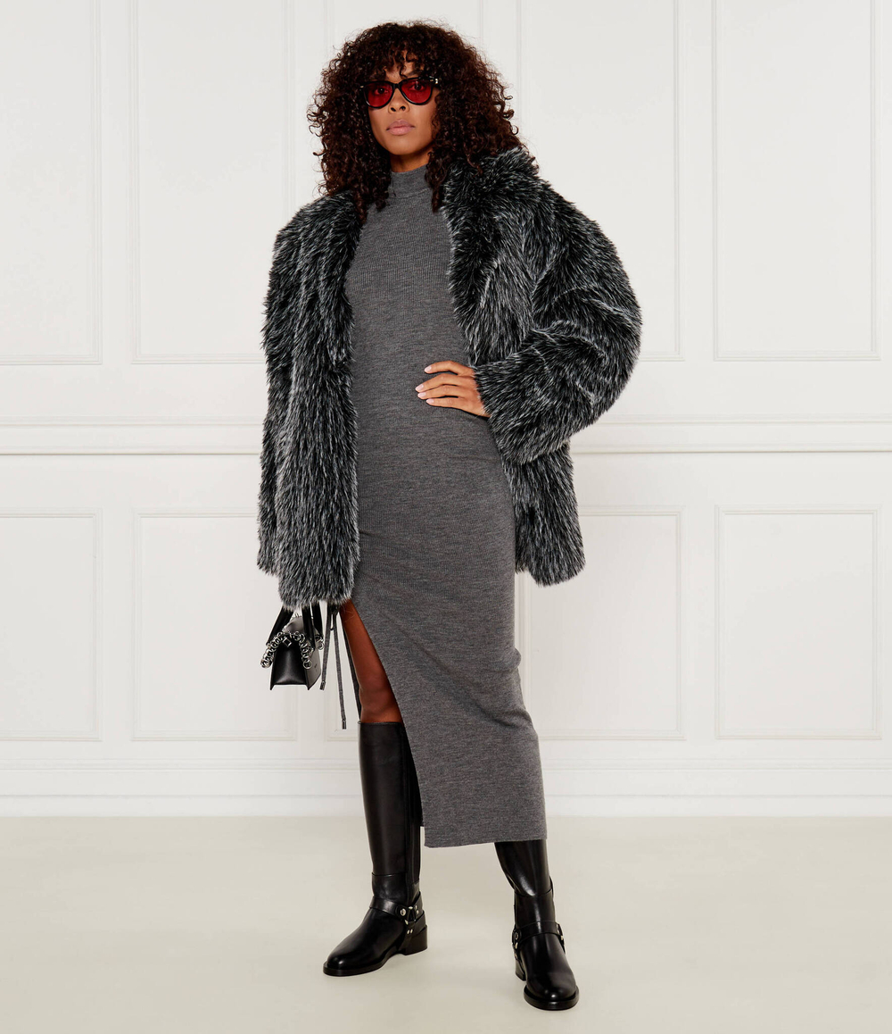 Хлопковое платье Michael Kors - графитовый(MF482LZ4VR)