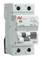 Автомат дифференциальный EKF rcbo6-1pn-32C-100-ac-av