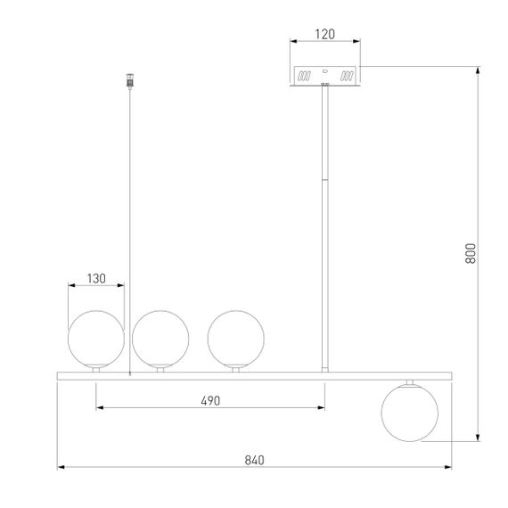 Подвесная люстра Eurosvet Fredo 70136/4 золото