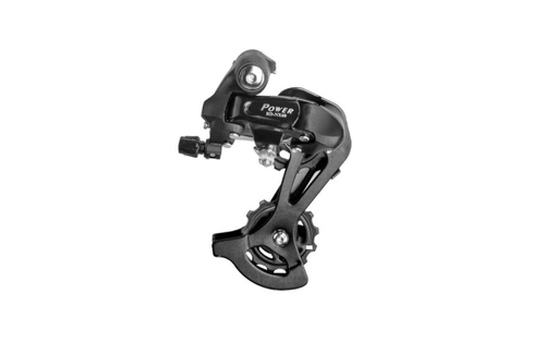 Переключатель задний POWER, 7-8 скоростей, крепление на "петух", 35T, длинная лапка, стальной, черный (50)