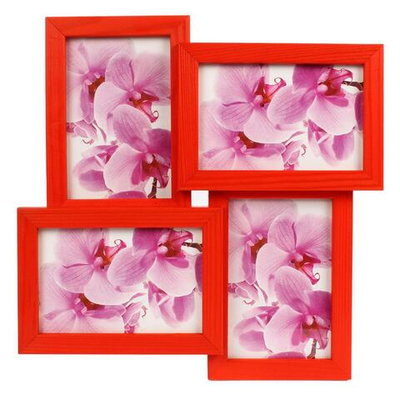 Мультирамка деревянная 4 фото 10*15см.