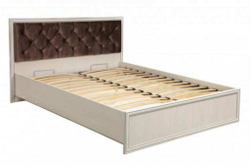 Кровать двуспальная 06.121-01 Габриэлла (1400) с подъемным механизмом вудлайн кремовый/сандал белый