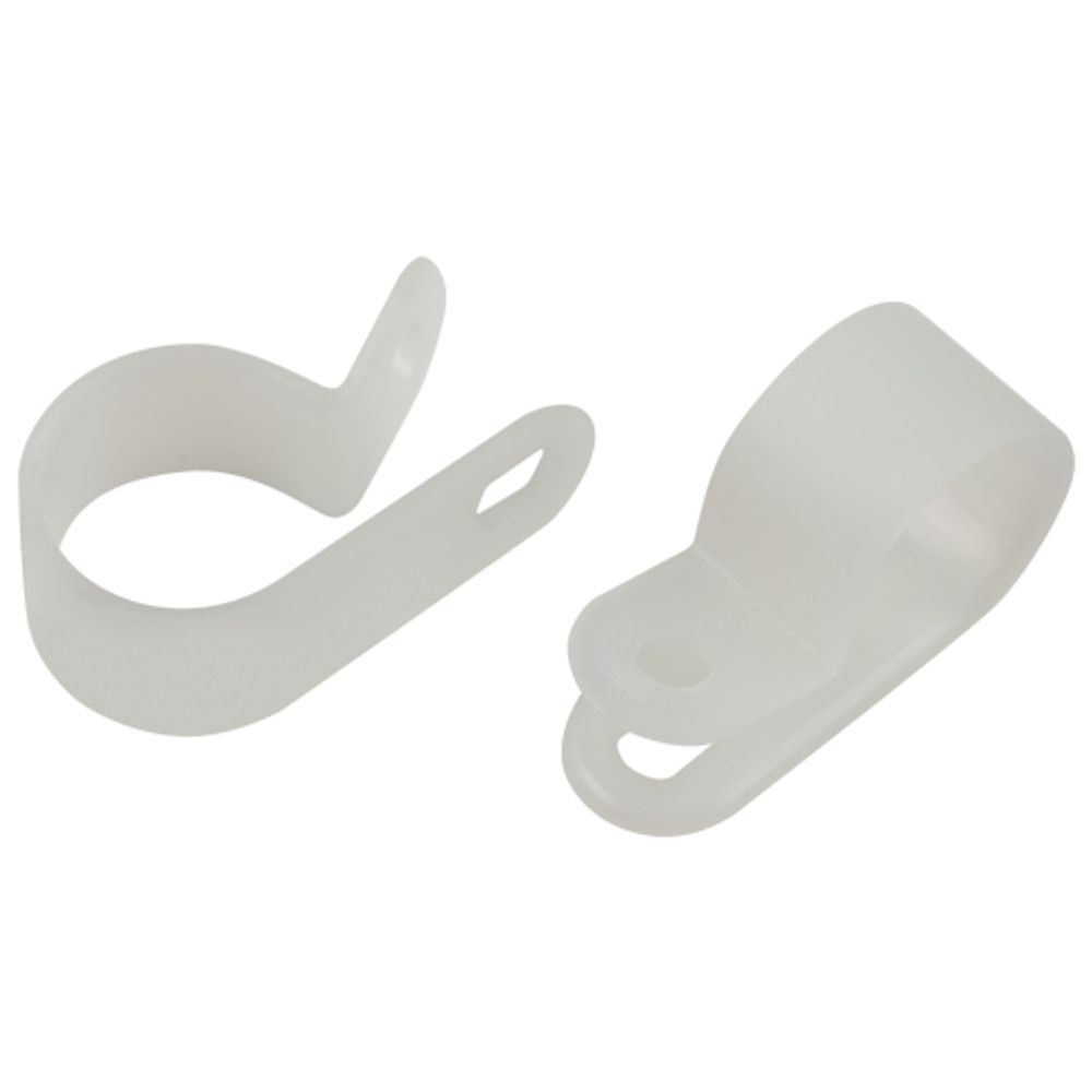 Скоба кабельная нейлоновая под винт ЭРА NO-225-293 16 мм белая 10 шт | Скобы пластиковые