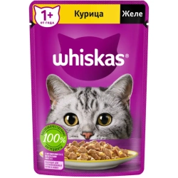 Вискас пауч желе с курицей 75гр