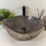 Каменная раковина из речного камня RS-05364 (50*44*16) 0857 из натурального камня