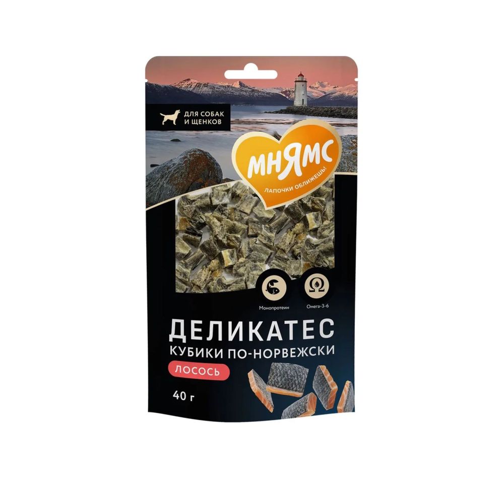 Лакомство Мнямс для собак Деликатес "Кубики по-норвежски"