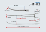 Зажим к/о Бильрот зубчатый изогнутый 200мм (J-17-112)