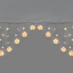 Гирлянда Арка со звездами 2,5х1,2м, 136LED ТЕПЛЫЙ БЕЛЫЙ, прозрачный ПВХ, IP20, свечение с динамикой,