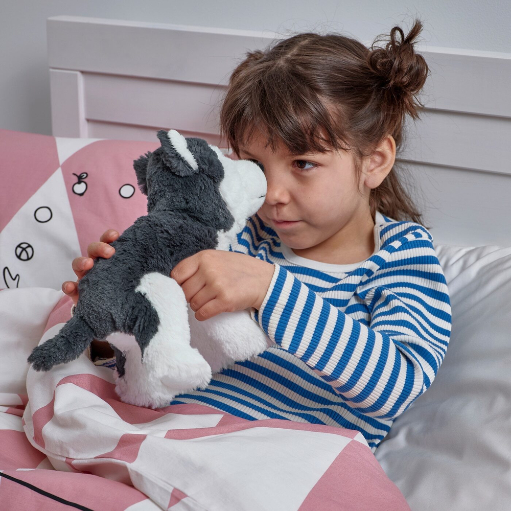 IKEA LIVLIG  (ИКЕА ЛИВЛИГ)  -  Плюшевая игрушка, собака/сибирский хаски, 26 см