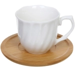 Кофейный набор 12 предметов «White magic» (6 кружек 90мл+6 блюдец), волна