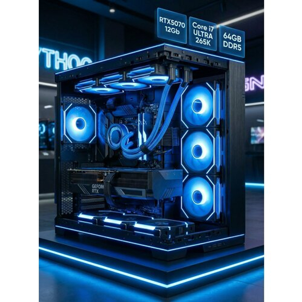 Игровой компьютер (системный блок) Intel Core i7 265KF / RTX5070 / 64GB DDR5 /SSD 1000Gb/800W/Win 11 PRO
