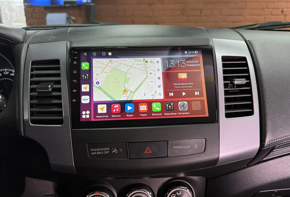 Магнитола для Mitsubishi Outlander XL, Peugeot 4007, Citroen C-Crosser (перфорированная рамка) - Teyes CC3 Android 10, ТОП процессор, 4/32 Гб, CarPlay, SIM-слот