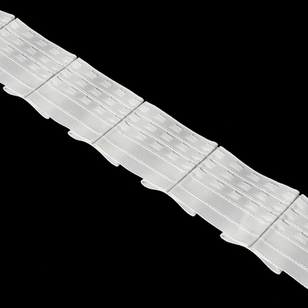 Шторная лента Oz-Is арт. 4393 Р, бантовые складки, коэф сборки 1:2,5, цвет белый (ширина 65 mm)