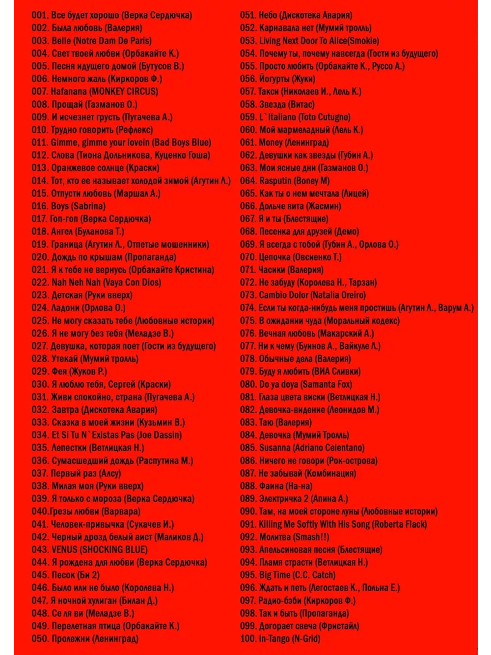 Хит-парад (Караоке DVD)