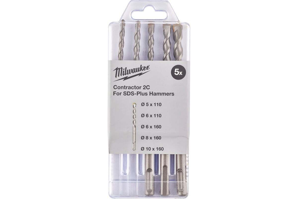 Набор буров Milwaukee Contractor SDS+ 5шт