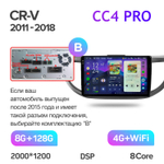 Teyes CC4 Pro 10,2" для Honda CR-V 2011-2018