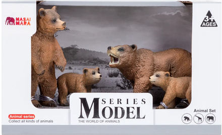 Игровой набор Masai Mara семья медведей, серия Мир диких животных