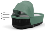Коляска Cybex Priam IV Rosegold complete и автокресло Cloud G i-Size Ocean Blue Plus 3 в 1 Leaf Green