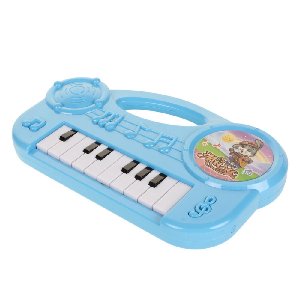 Пианино на бат., синий, пакет 856-7