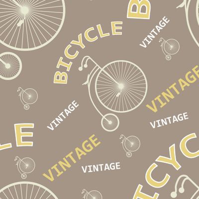 Винтажный принт с велосипедом