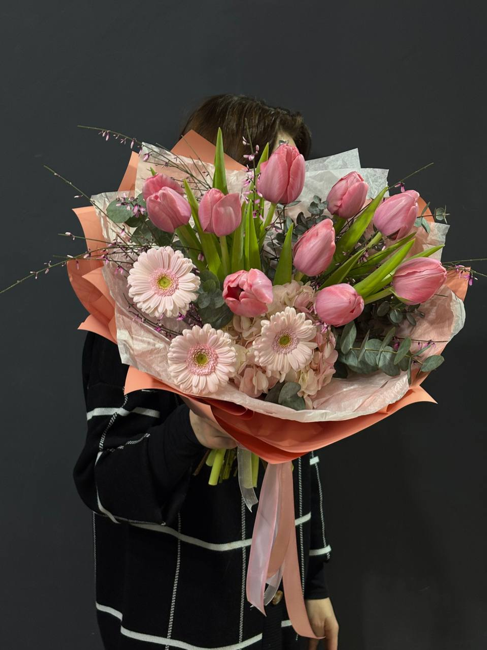 Сборный букет "Розовый фламинго"