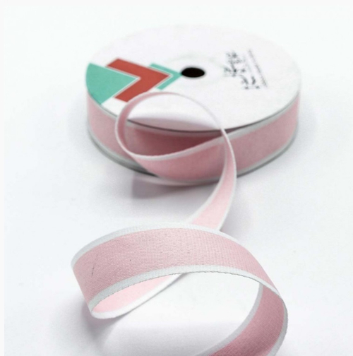 Лента Полиэстер с каймая Розовая