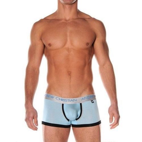 Мужские трусы боксеры голубые Andrew Christian Best Blue Boxer  AC4-M117