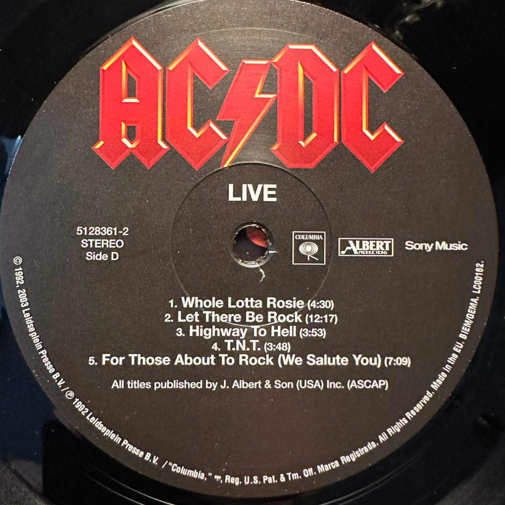 AC/DC - Live 2LP (Европа 2009г.)
