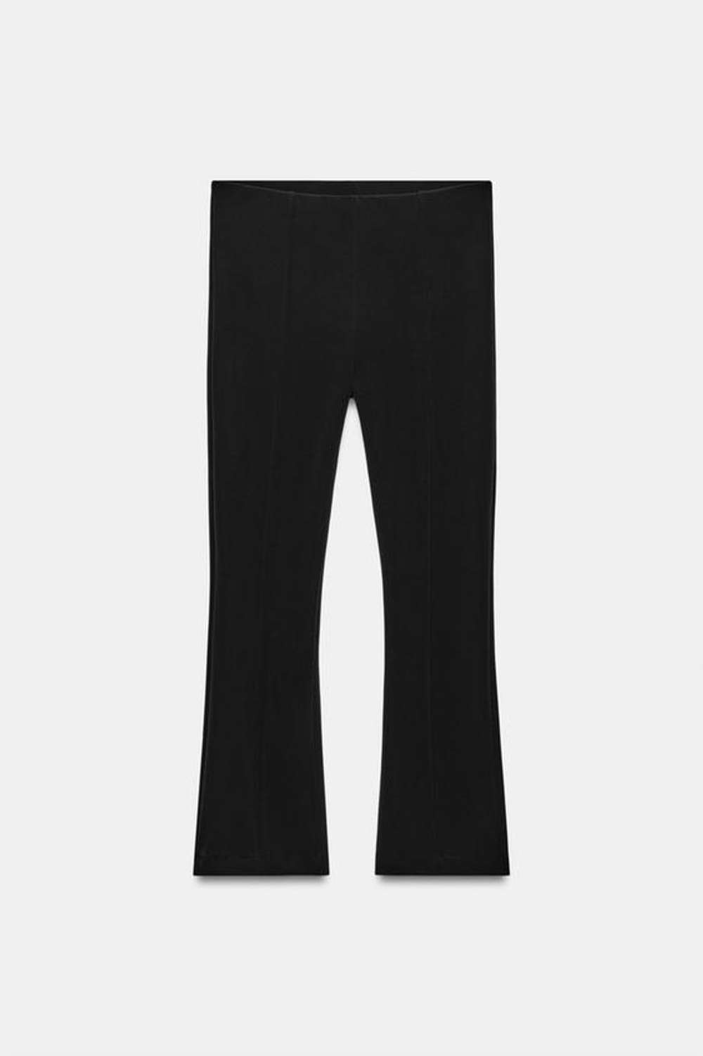 ZARA РАСКЛЕШЕННЫЕ ЛЕГИНСЫ СО ШВОМ, ЧЕРНЫЙ